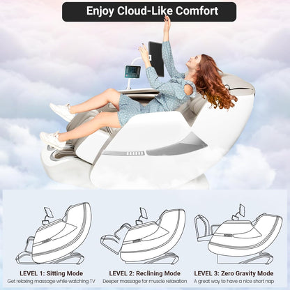 Massage Chair Zero Gravity SL-Track Shiatsu Massage Recliner Chair with Heat AI Control