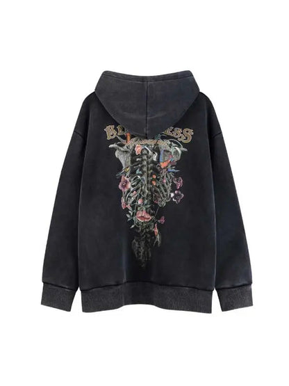 Men's Letter Kangaroo Pocket Hooded Sweatshirt