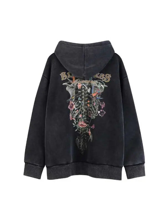 Men's Letter Kangaroo Pocket Hooded Sweatshirt