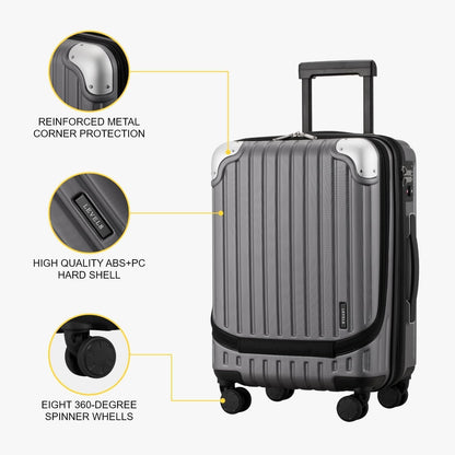 Luggage Airline Approved 20 Inch Expandable Hard Sided Luggages