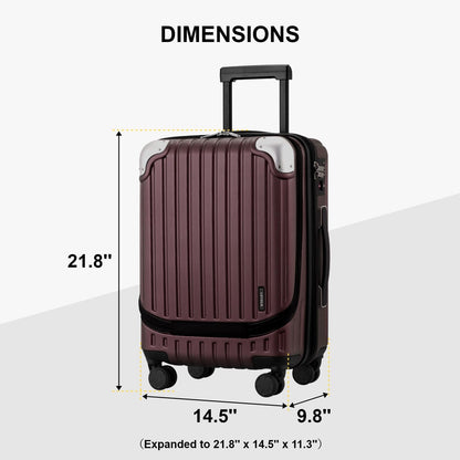 Luggage Airline Approved 20 Inch Expandable Hard Sided Luggages