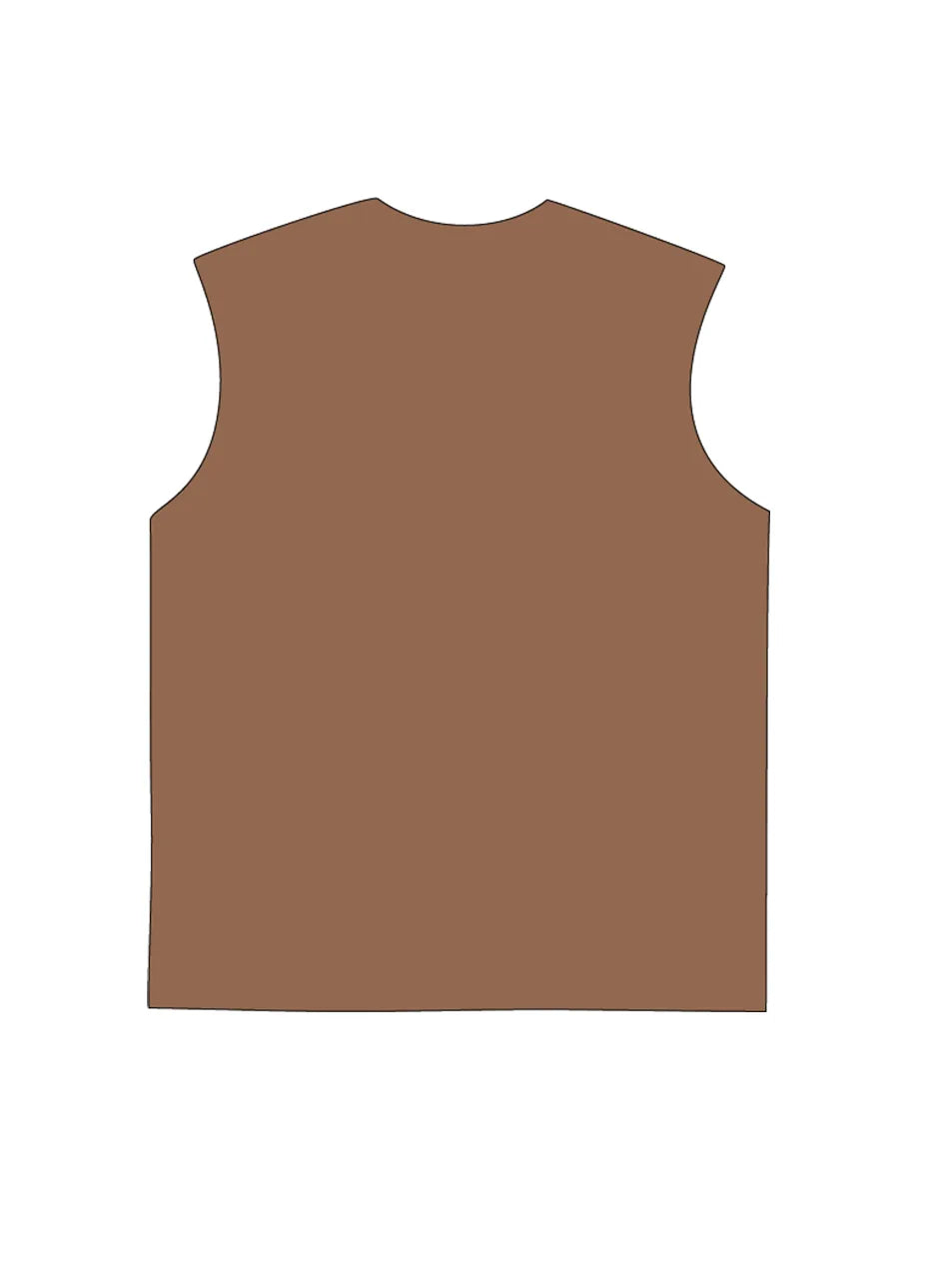 230g Cotton Cartoon Devil Wash Old Sleeveless T-shirt