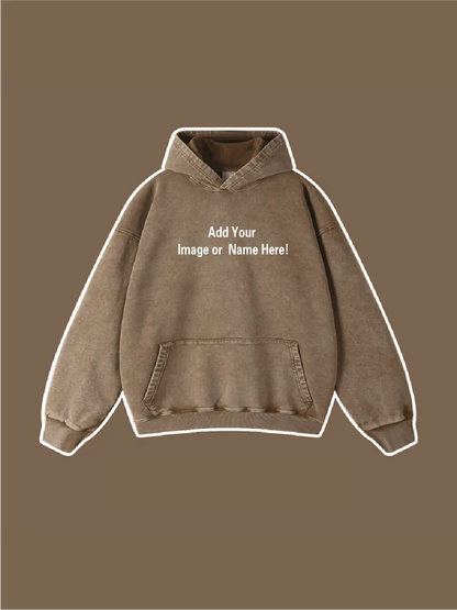 Custom Washed Vintage Kangaroo Pocket Hoodie