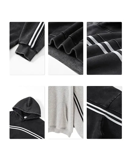 332g Webbing Contrast Color Cotton Hoodie