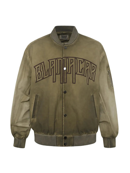 High Street Letter Print Flight Jackets for Men