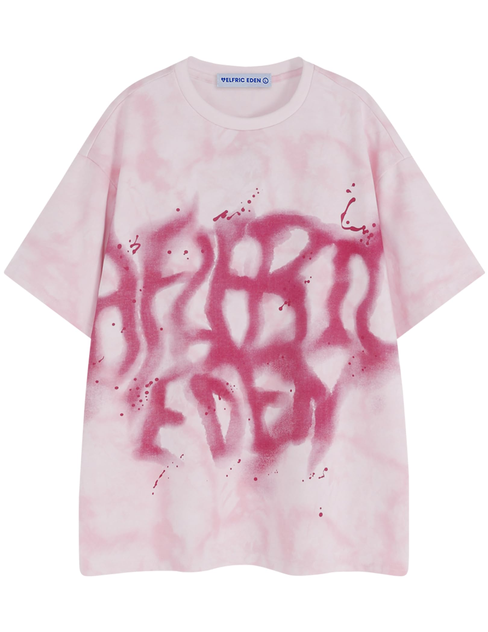 Mens Graphic Tee Shirts Oversized Baggy Loose Cotton T-Shirt Streetwear