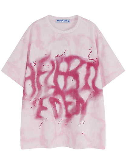 Mens Graphic Tee Shirts Oversized Baggy Loose Cotton T-Shirt Streetwear