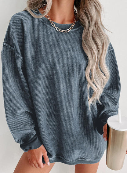 Women Casual Oversized Long Sleeve Crewneck Sweatshirts