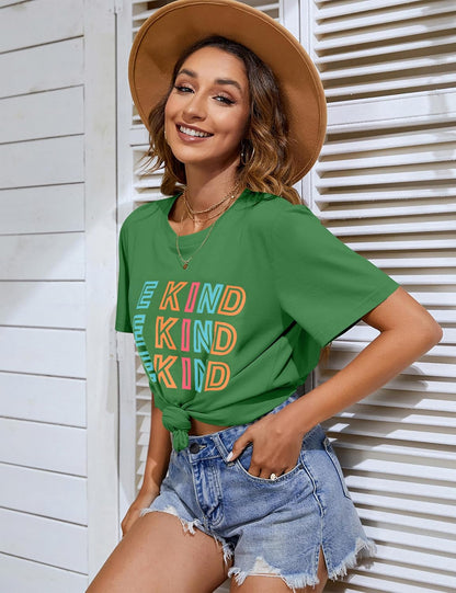 Womens Be Kind Shirt Short Sleeve Graphic Tees