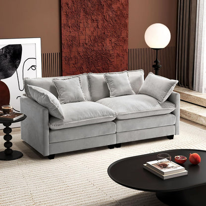 146" U-Shaped Modern Sofa Modular Sectional Cloud Couch