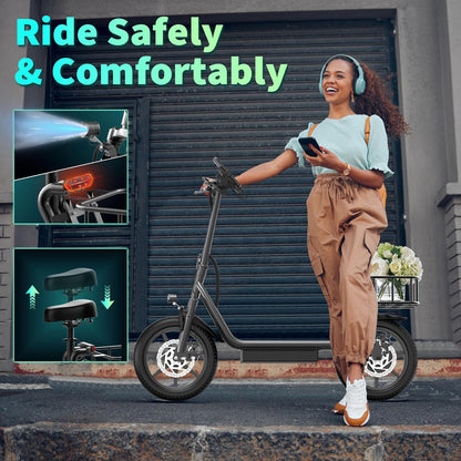 Electric Scooter for Adults 8.5/10/14" Tires, 19/22Mph, 350W/500W Motor