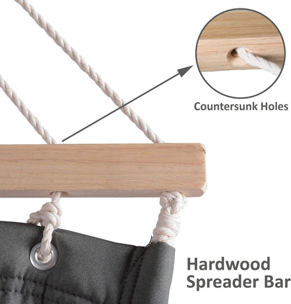 2 Person Hammock with Stand Heavy Duty Portable Dark Grey
