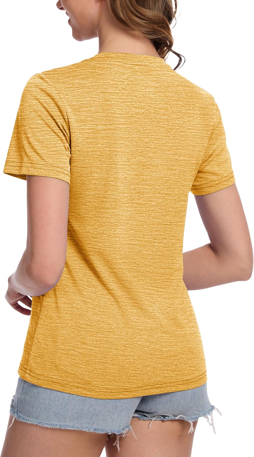 Women's Short Sleeve T Shirts UPF 50+ Sun Protection Athletic Running Workout Tee Tops