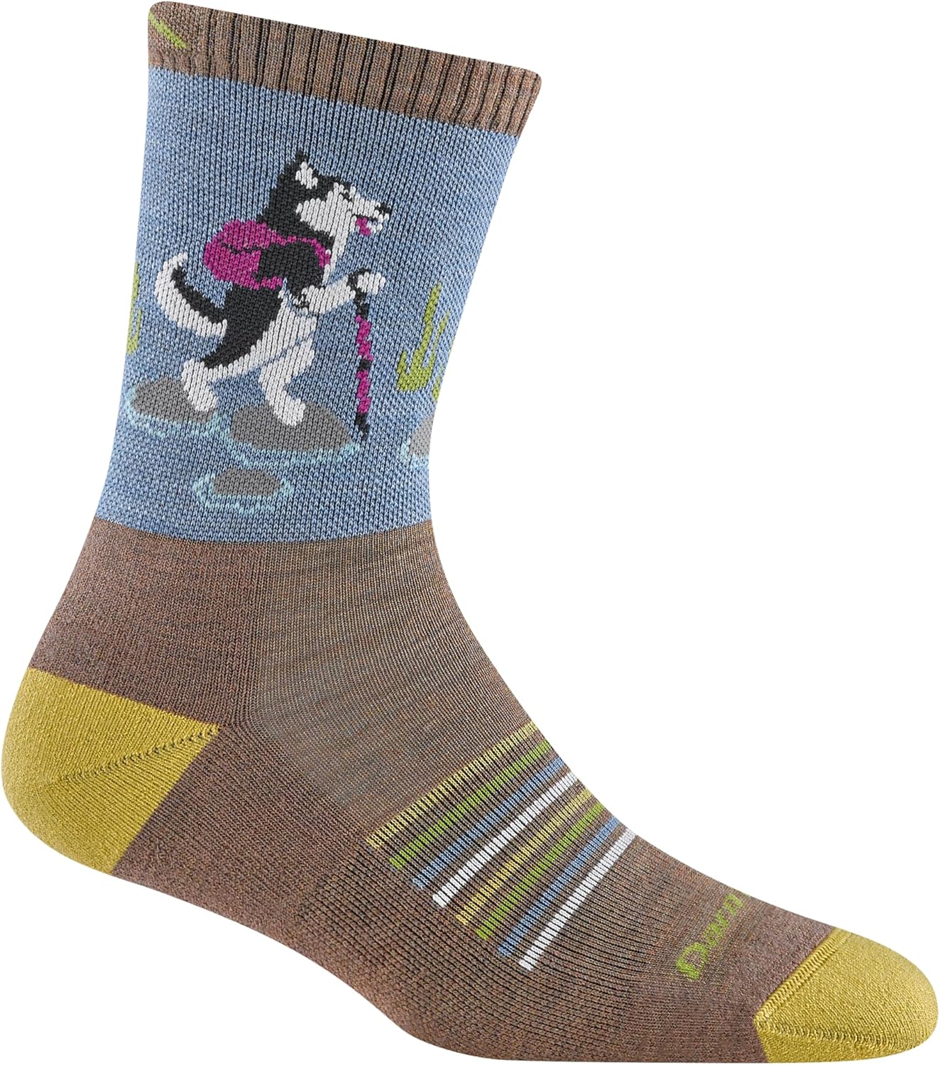 Darntough Women's Critter Club Micro Crew Lightweight with Cushion Sock