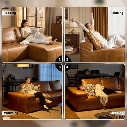 104" Cloud Sectional Couch with L-Shape Chaise