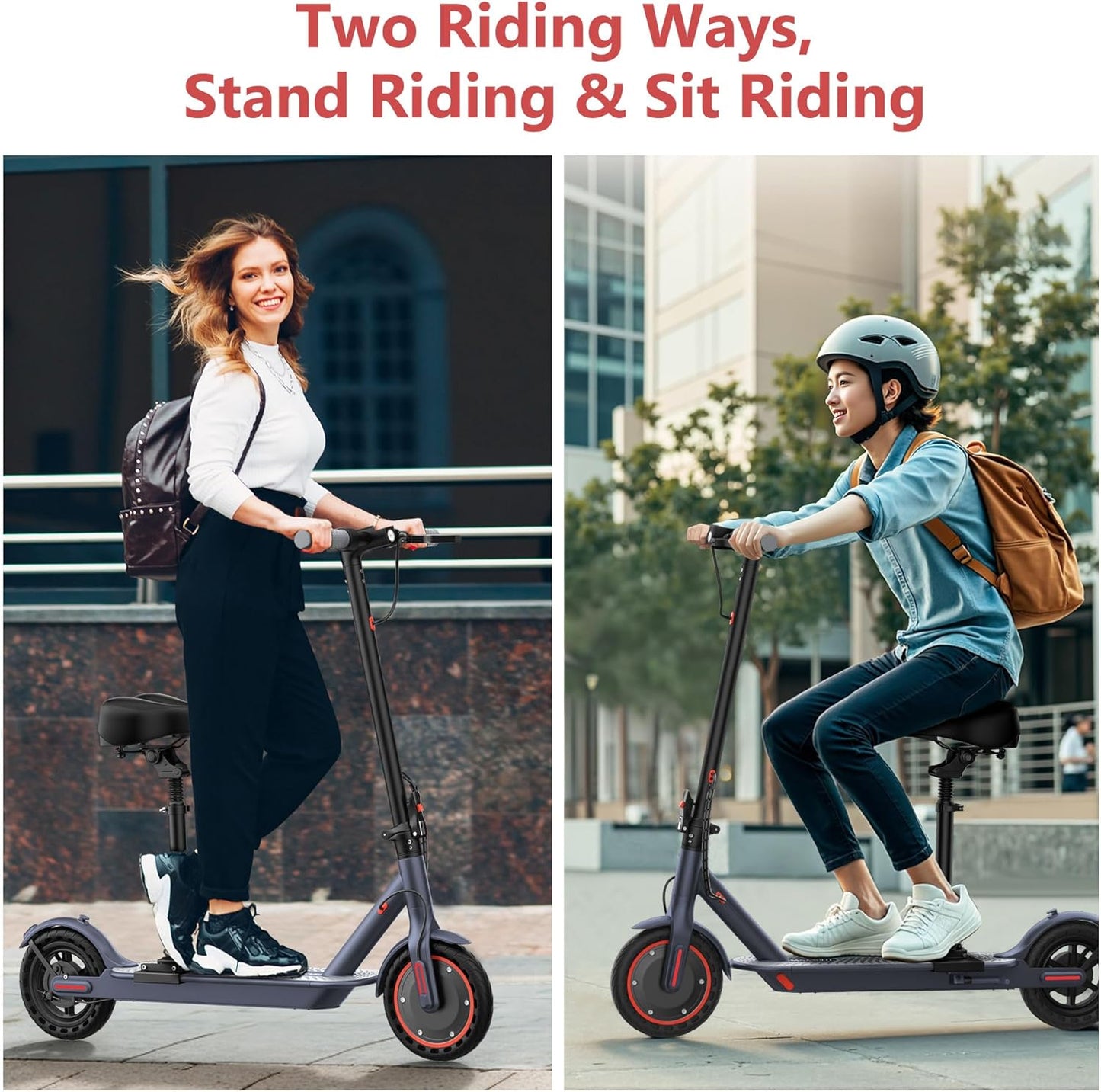 Electric Scooter for Adults 8.5/10/14" Tires, 19/22Mph, 350W/500W Motor