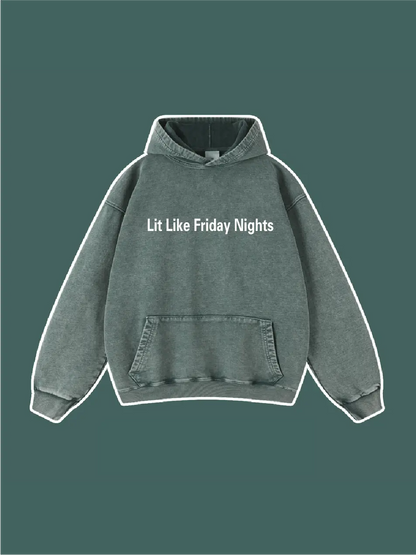 Lit Like Friday Nights Embroidered Hoodie