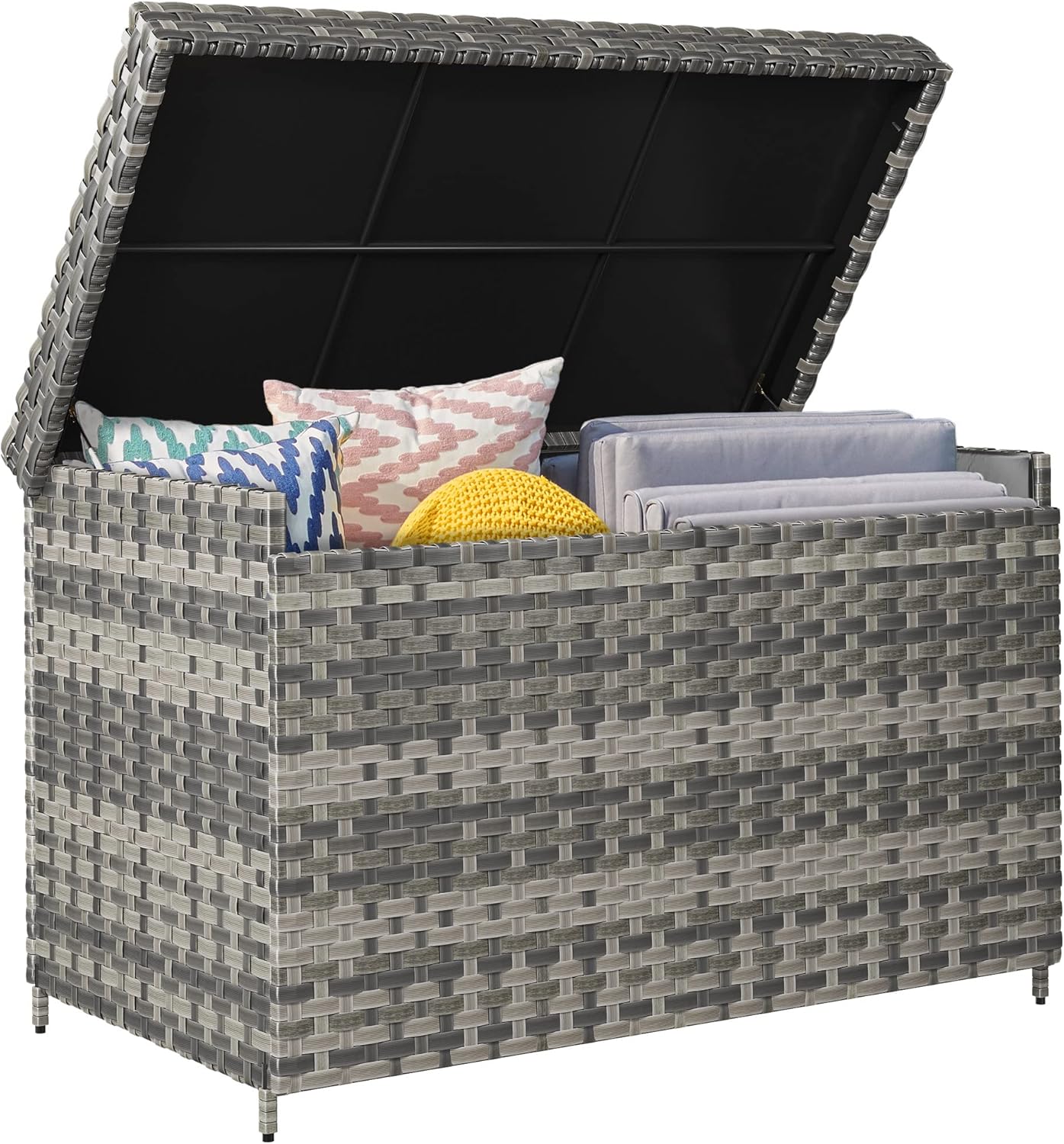 230 Gallon Deck Box XXL Wicker Outdoor Storage Box
