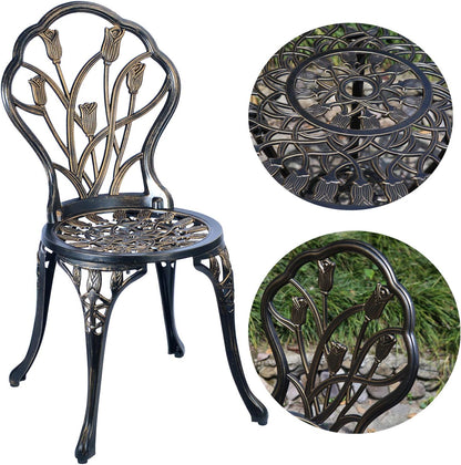 Mandolin Patio Table and Chairs 5 Piece Outdoor Dining Set