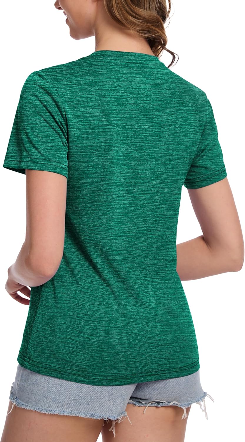 Women's Short Sleeve T Shirts UPF 50+ Sun Protection Athletic Running Workout Tee Tops