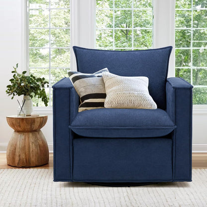 COLAMY Swivel Accent Chair Set 34 Inches Wide Upholstered Arm Chair