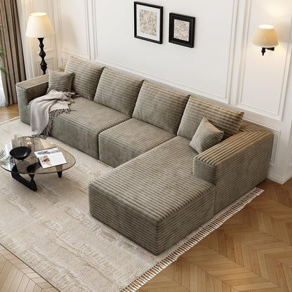107.5" Cloud Modular Sectional Sofa with 1 Ottoman