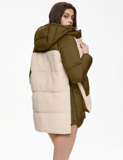 Women’s Thickened Hooded Down Coat Winter Puffer Jacket