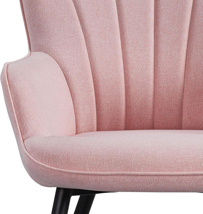 Yaheetech PU Leather Armchair Modern Accent Chair with Metal Legs
