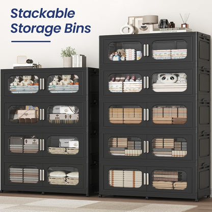 200GAL Extra Large Storage Bins with Lids and Wheels 4 Pack