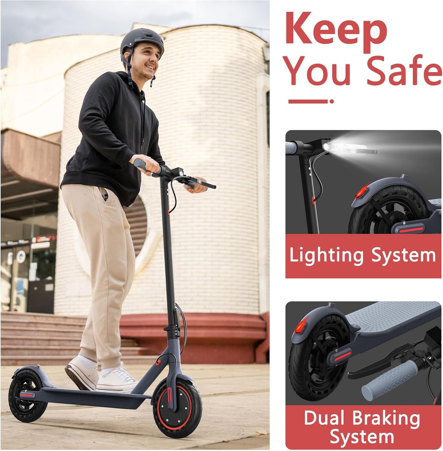 Electric Scooter for Adults 8.5/10/14" Tires, 19/22Mph, 350W/500W Motor