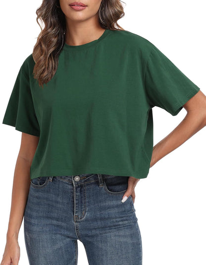 Women's Oversized Workout Cropped T Shirts