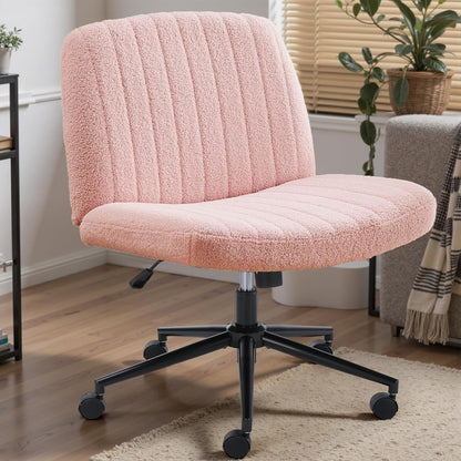 DUMOS Criss Cross Chair Legged Office Wide Comfy Desk Seat