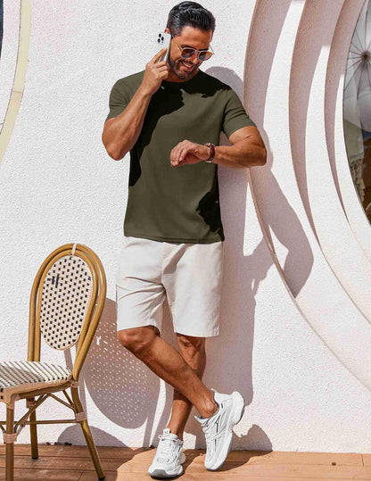 T Shirt Short Sleeve Crew Neck T-Shirt Casual Summer Basic Tee Shirts