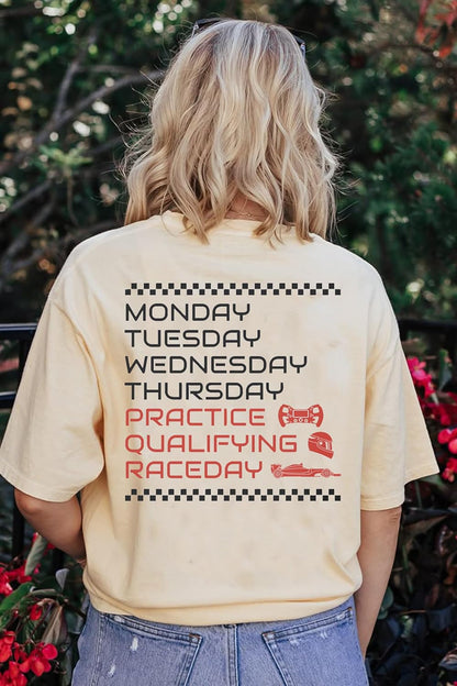 Racing Cars Shirts for Women Checkered Flag Print T-Shirt