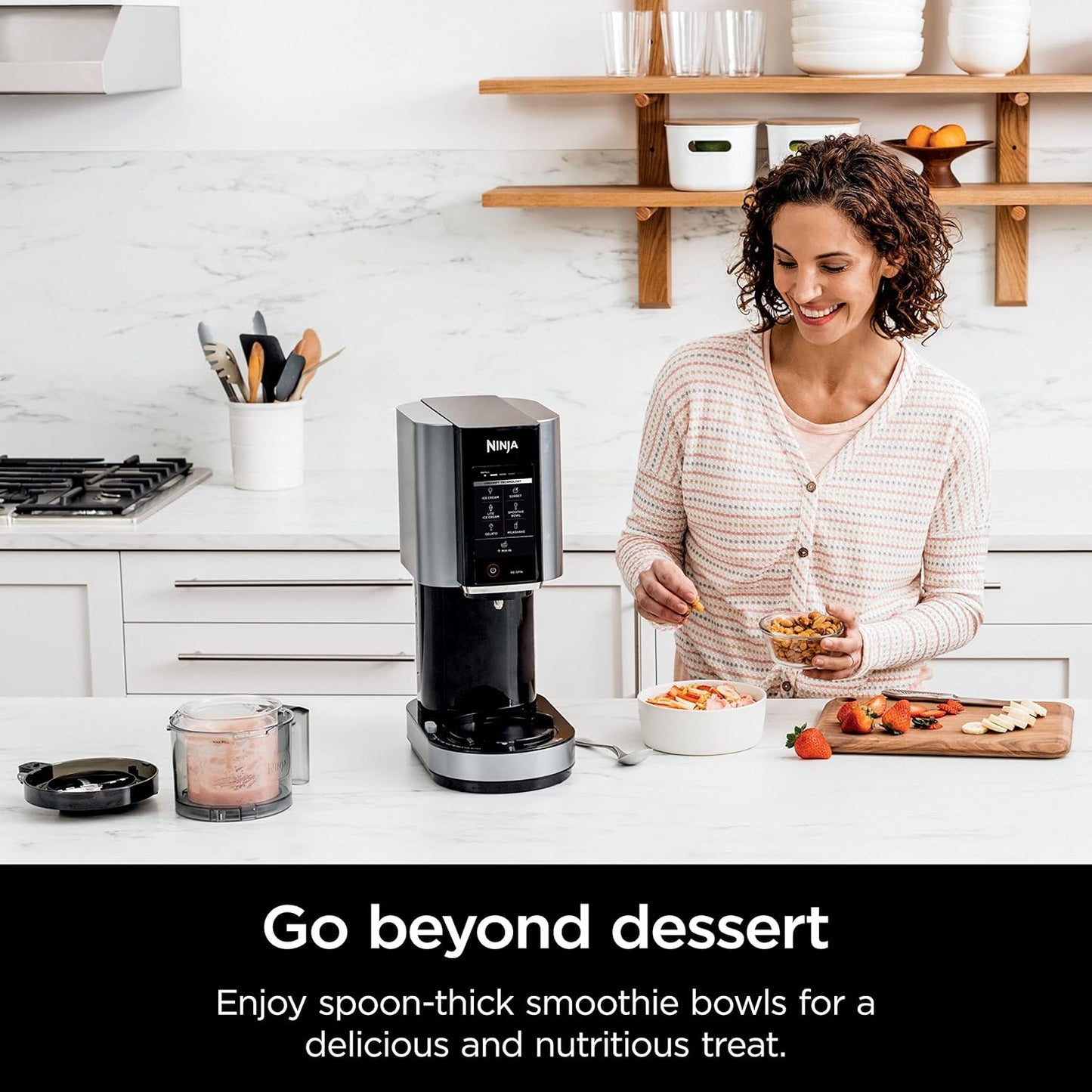 Ninja NC301 CREAMi Ice Cream Maker, for Gelato, Mix-ins, Milkshakes, Sorbet, Smoothie Bowls & More