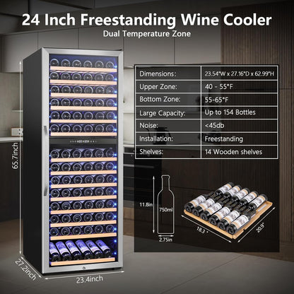 24 Inch Beverage Refrigerator Outdoor Under Counter Beverage Cooler for Patio