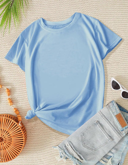 Women's T Shirts Crewneck Short Sleeve Shirt