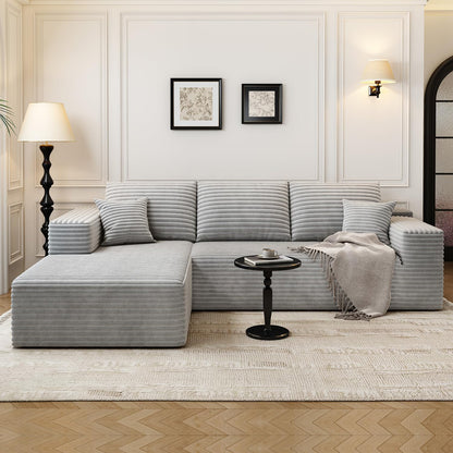 107.5" Cloud Modular Sectional Sofa with 1 Ottoman