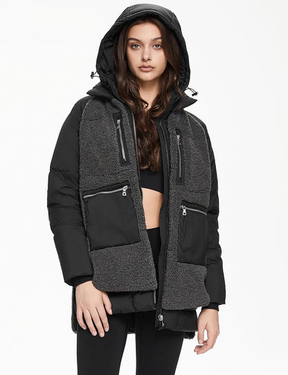 Women’s Thickened Hooded Down Coat Winter Puffer Jacket