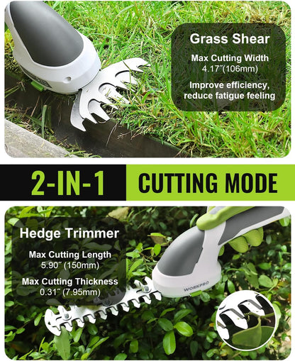 WORKPRO Cordless Grass Shear & Shrubbery Trimmer
