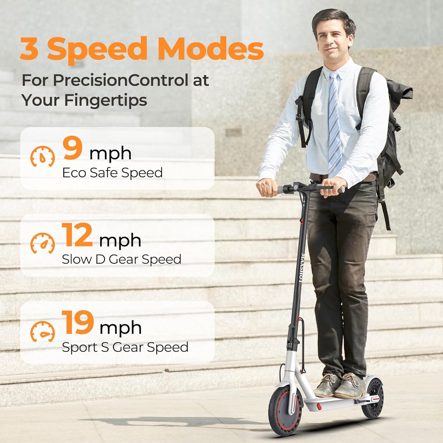 Electric Scooter for Adults 8.5/10/14" Tires, 19/22Mph, 350W/500W Motor