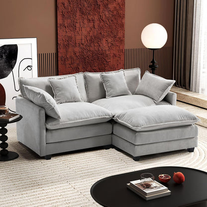 146" U-Shaped Modern Sofa Modular Sectional Cloud Couch