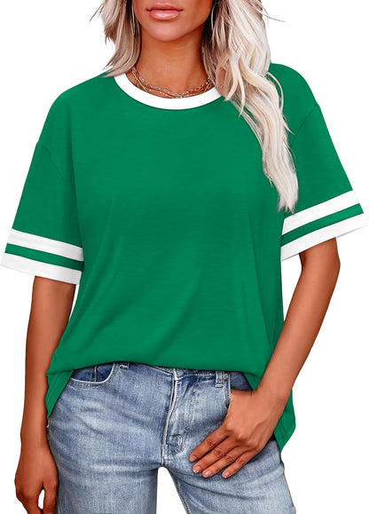 Womens T Shirts Loose Fit Short Sleeve Tees