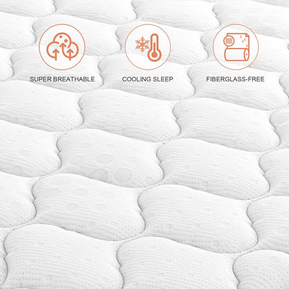 10 Inch Hybrid Mattress in a Box with Memory Foam