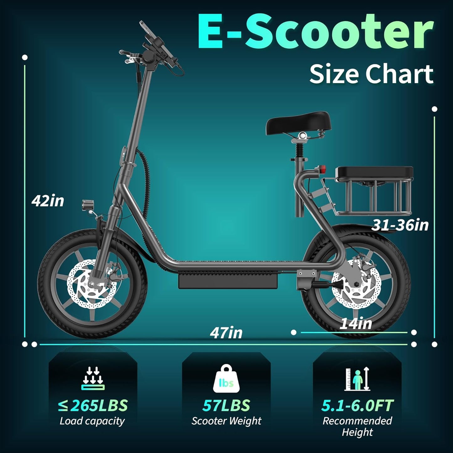 Electric Scooter for Adults 8.5/10/14" Tires, 19/22Mph, 350W/500W Motor