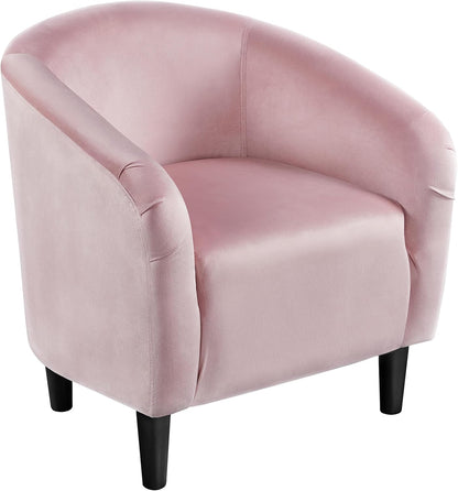 Yaheetech Accent Barrel Chair Boucle Fabric Club Chair