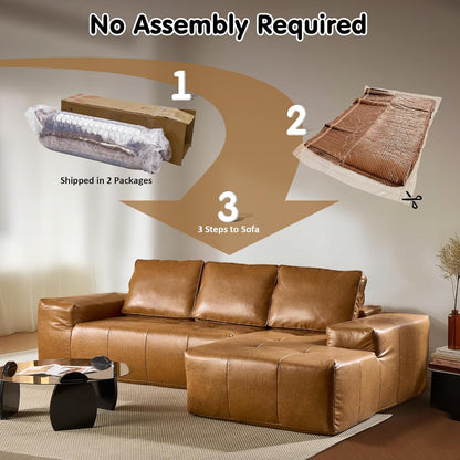 104" Cloud Sectional Couch with L-Shape Chaise