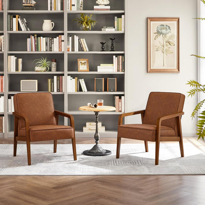 Yaheetech Accent Chair Armchair with Strong Wood Frame