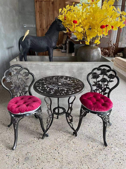 Mandolin Patio Table and Chairs 5 Piece Outdoor Dining Set