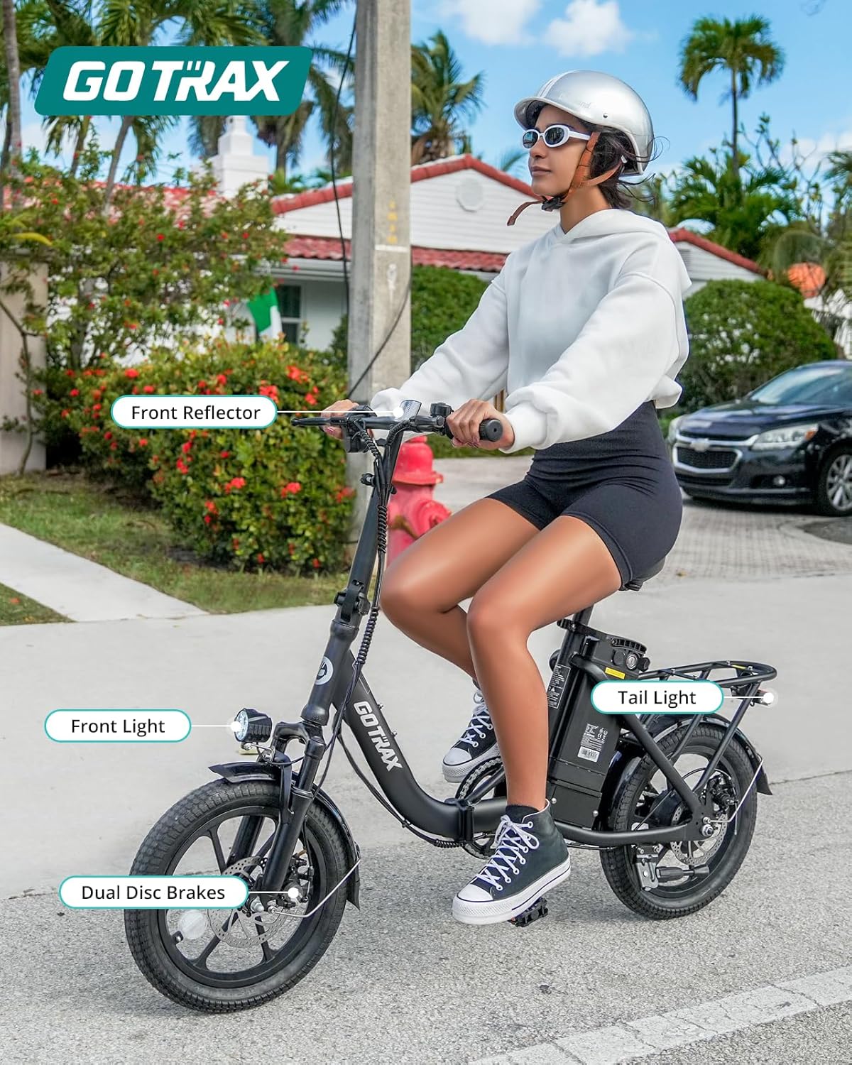 Gotrax 16" Folding E-Bike with Removable Battery 28 Mile Range